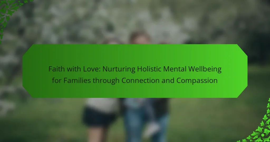 Faith with Love: Nurturing Holistic Mental Wellbeing for Families through Connection and Compassion