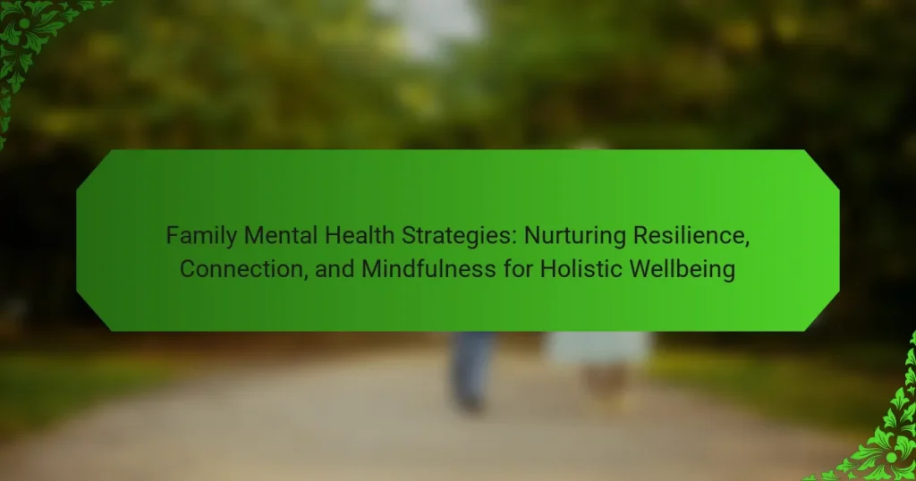 Family Mental Health Strategies: Nurturing Resilience, Connection, and Mindfulness for Holistic Wellbeing