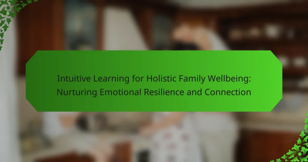 Intuitive Learning for Holistic Family Wellbeing: Nurturing Emotional Resilience and Connection