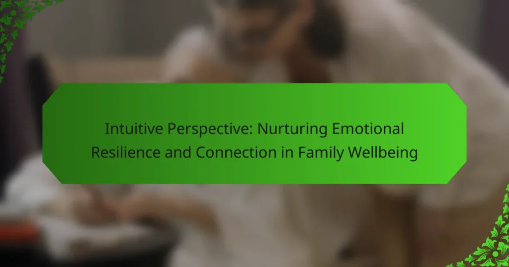 Intuitive Perspective: Nurturing Emotional Resilience and Connection in Family Wellbeing