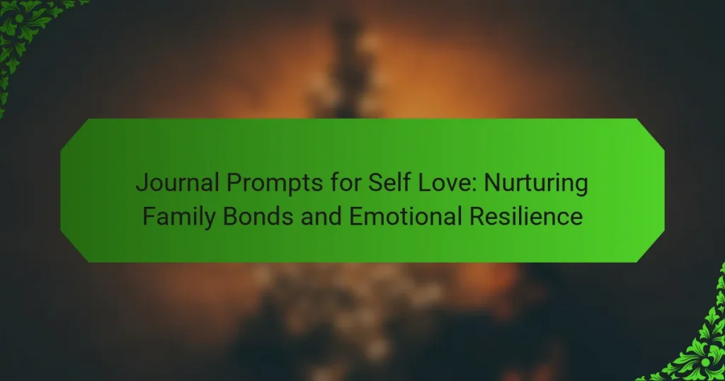 Journal Prompts for Self Love: Nurturing Family Bonds and Emotional Resilience