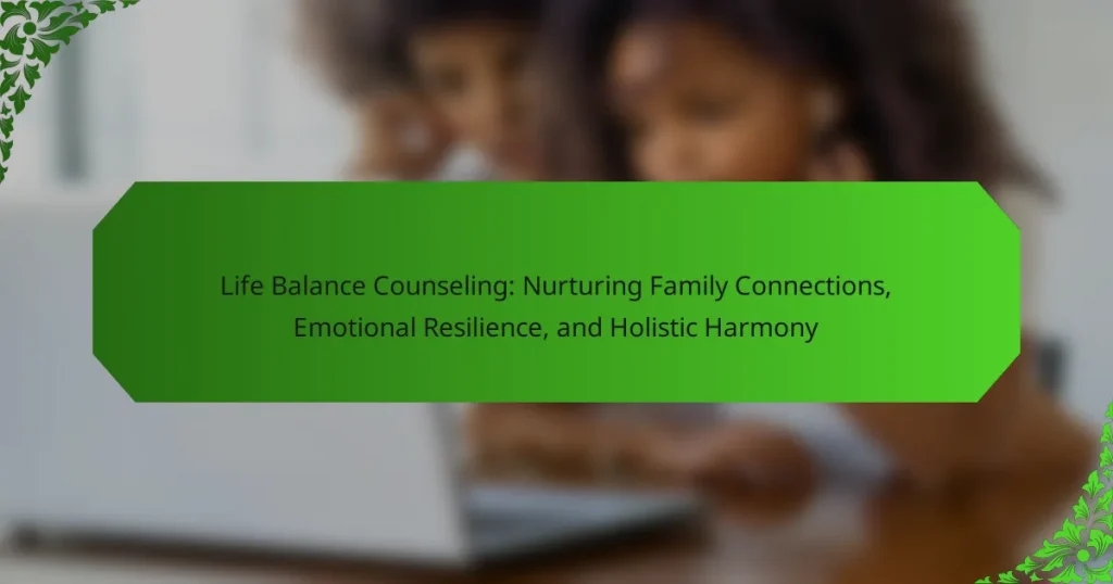 Life Balance Counseling: Nurturing Family Connections, Emotional Resilience, and Holistic Harmony