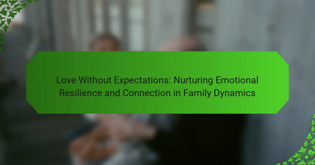 Love Without Expectations: Nurturing Emotional Resilience and Connection in Family Dynamics