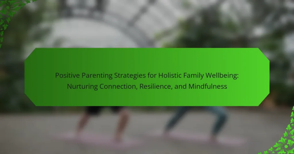 Positive Parenting Strategies for Holistic Family Wellbeing: Nurturing Connection, Resilience, and Mindfulness
