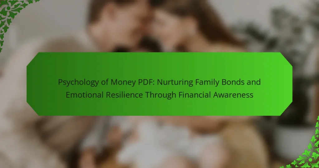 Psychology of Money PDF: Nurturing Family Bonds and Emotional Resilience Through Financial Awareness