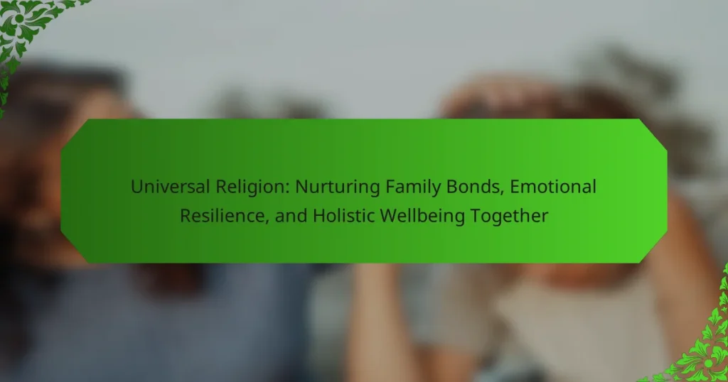 Universal Religion: Nurturing Family Bonds, Emotional Resilience, and Holistic Wellbeing Together