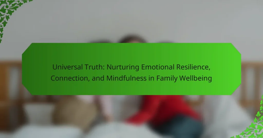 Universal Truth: Nurturing Emotional Resilience, Connection, and Mindfulness in Family Wellbeing