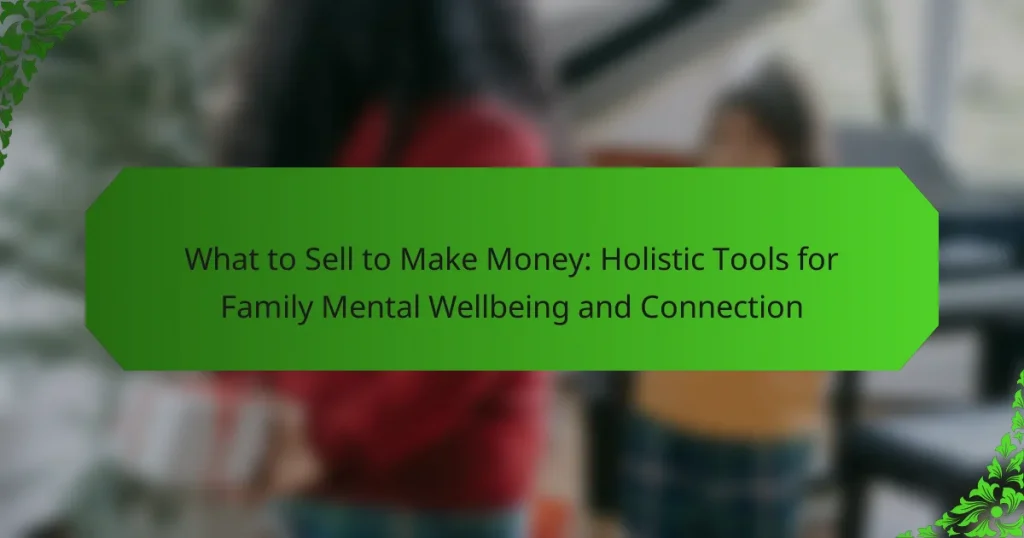 What to Sell to Make Money: Holistic Tools for Family Mental Wellbeing and Connection