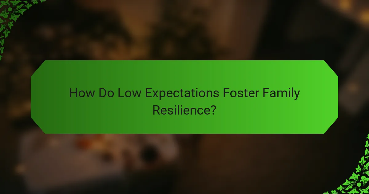 How Do Low Expectations Foster Family Resilience?